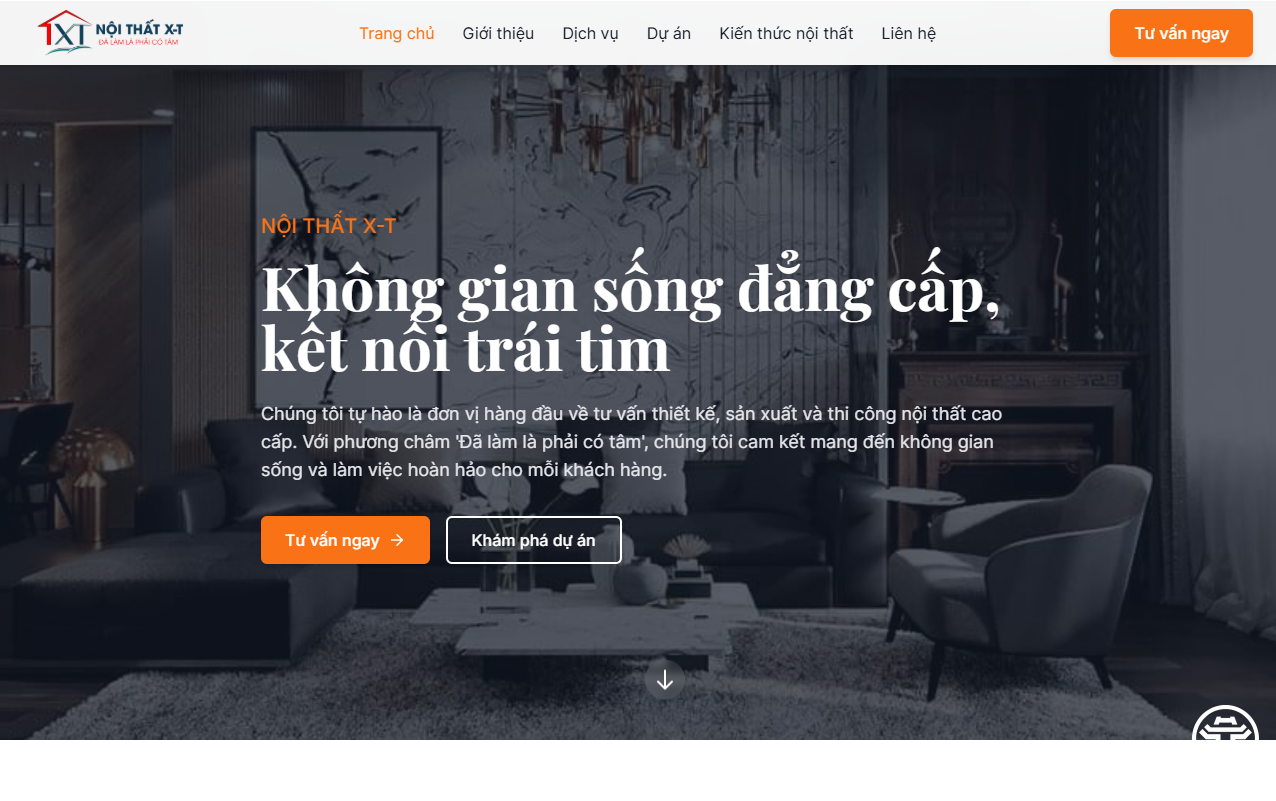 Website Công ty Nội thất X-T